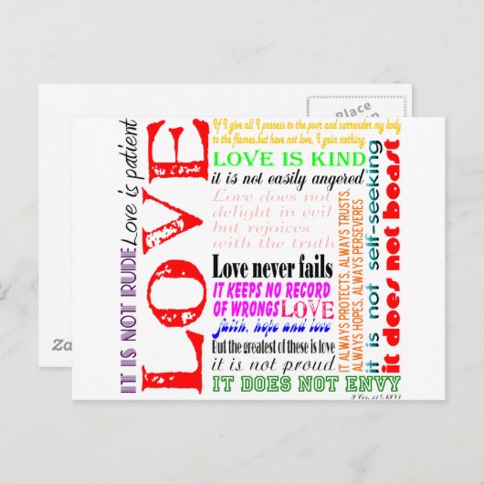 Liebe ist... postkarte (Vorne/Hinten)