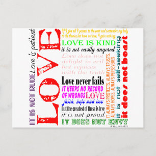 Liebe ist... postkarte