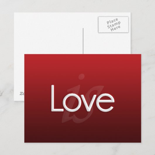 Liebe ist Postkarte (Vorne/Hinten)