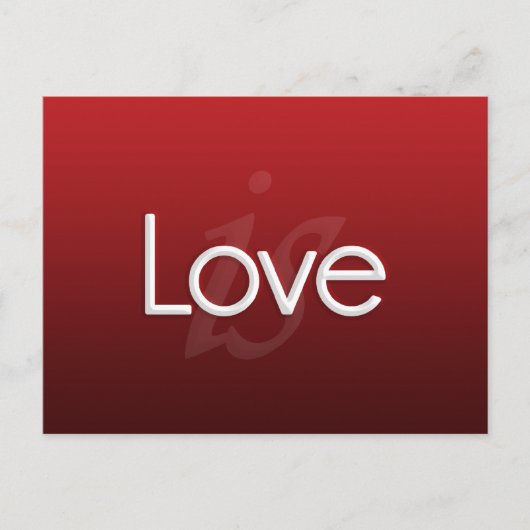 Liebe ist Postkarte (Vorderseite)