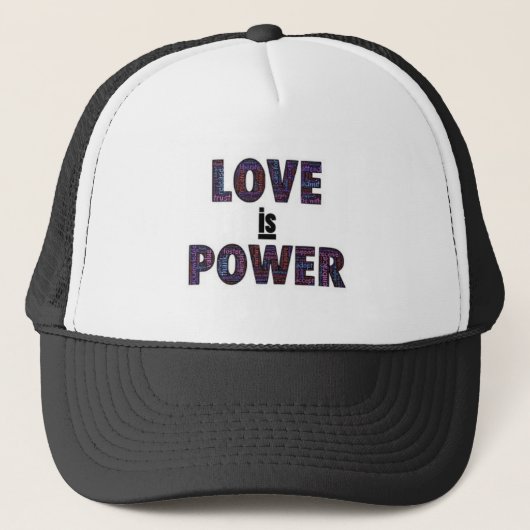 Liebe ist Power! Truckerkappe (Vorderseite)