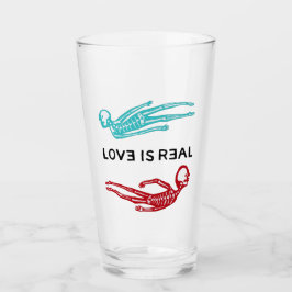 Liebe ist Real Pint Glass Glas