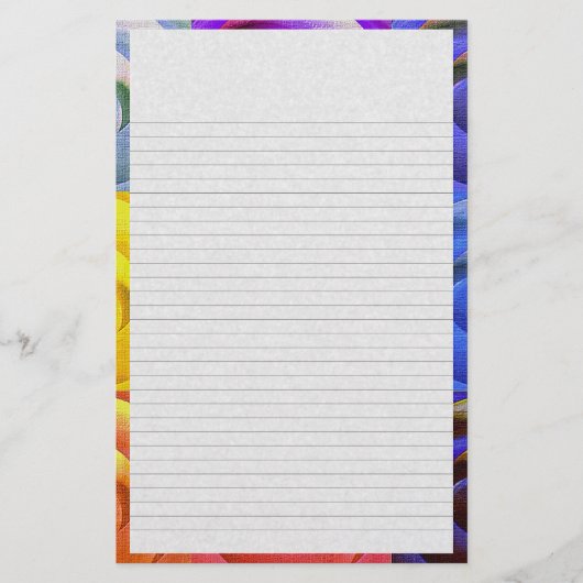 Liebe ist Regenbogen Briefpapier (Vorderseite)