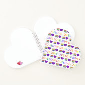 Liebe ist Regenbogen Hochzeitkuchen LGBT Gay Pride Notizblock (Innenseite)