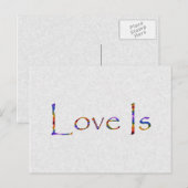 Liebe ist Regenbogen Postkarte (Vorne/Hinten)