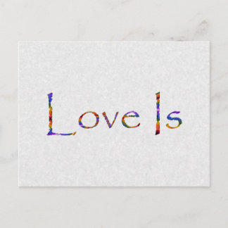 Liebe ist Regenbogen Postkarte