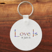 Liebe ist Regenbogen Schlüsselanhänger (Vorderseite)