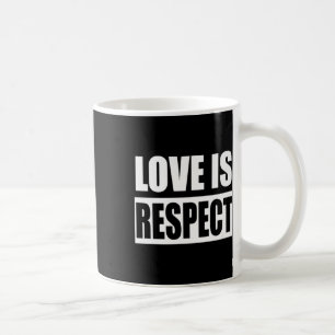 Liebe ist Respekt, orangefarbene Tagesannahme Anti Kaffeetasse