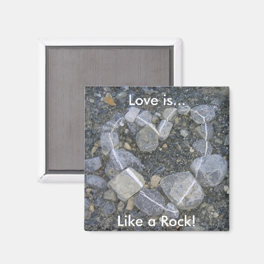 Liebe ist Rock Solid Magnet (Vorderseite/Rückseite)