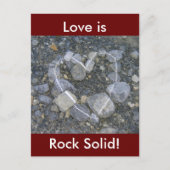 Liebe ist Rock Solid Postkarte (Vorderseite)