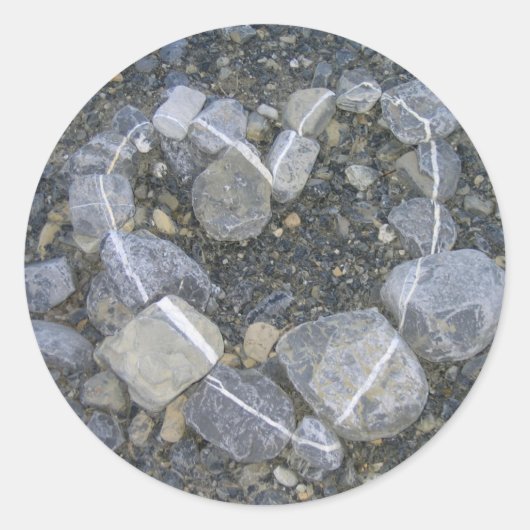 Liebe ist Rock Solid Runder Aufkleber (Vorderseite)