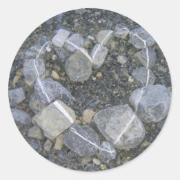 Liebe ist Rock Solid Runder Aufkleber