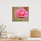 Liebe ist Rose von Patienten Poster (Küche)