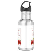 Liebe ist Rote Rose von Patienten Edelstahlflasche (Vorderseite)