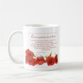 Liebe ist Rote Rose von Patienten Kaffeetasse (Links)