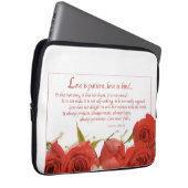 Liebe ist Rote Rose von Patienten Laptopschutzhülle (Vorne Rechts)