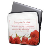 Liebe ist Rote Rose von Patienten Laptopschutzhülle (Vorderseite Links)