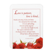 Liebe ist Rote Rose von Patienten Magnet (Vertikal)
