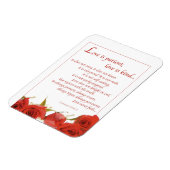 Liebe ist Rote Rose von Patienten Magnet (Linke Seite)
