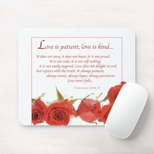 Liebe ist Rote Rose von Patienten Mousepad (Mit Mouse)