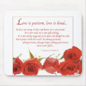Liebe ist Rote Rose von Patienten Mousepad (Vorne)