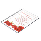 Liebe ist Rote Rose von Patienten Notizblock (Linke Seite)