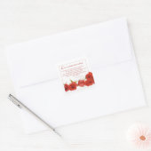 Liebe ist Rote Rose von Patienten Quadratischer Aufkleber (Umschlag)