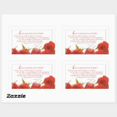 Liebe ist Rote Rose von Patienten Rechteckiger Aufkleber (Blatt)