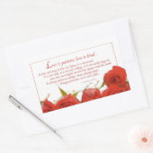 Liebe ist Rote Rose von Patienten Rechteckiger Aufkleber (Umschlag)