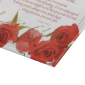 Liebe ist Rote Rose von Patienten Schneidebrett (Ecke)