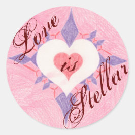 Liebe ist . . . runder aufkleber