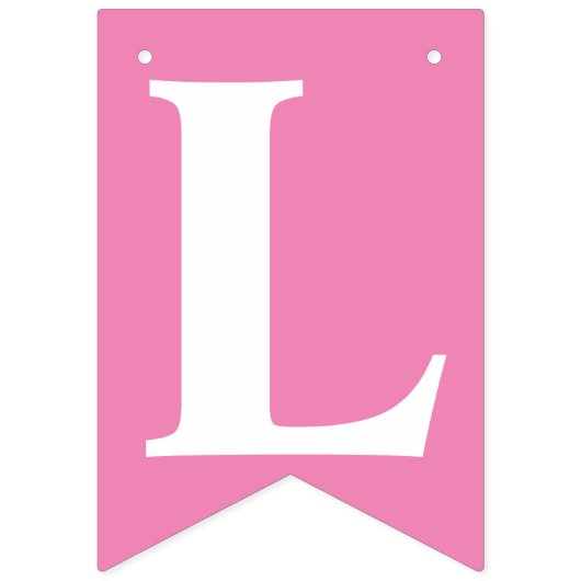 LIEBE IST SCHNELL! Rosa Valentinstag Wimpelkette (Zweite Fahne)