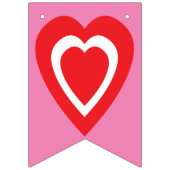 LIEBE IST SCHNELL! Rosa Valentinstag Wimpelkette (Erste Fahne)