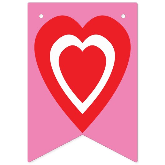 LIEBE IST SCHNELL! Rosa Valentinstag Wimpelkette (Erste Fahne)