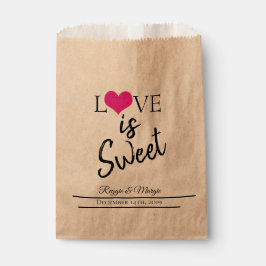 LIEBE IST SCHWEET WEDT GÄSTEGAST BAG GESCHENKTÜTCHEN