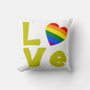 Liebe ist schwules Gold Kissen