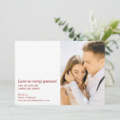 Liebe ist sehr geduldig Moderne Hochzeit retten da (Stehend Vorderseite)