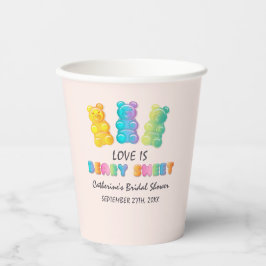 Liebe ist sehr süße Candyland Brautparty Pappbecher
