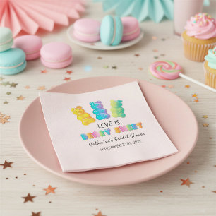 Liebe ist sehr süße Candyland-Brautparty Serviette