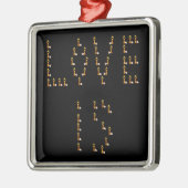 Liebe ist silbernes ornament (Links)