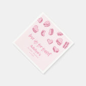 Liebe ist so süß rosa Herz Brautparty Serviette (Ecke)