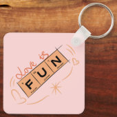 Liebe ist Spaß Schlüsselanhänger (Rückseite)