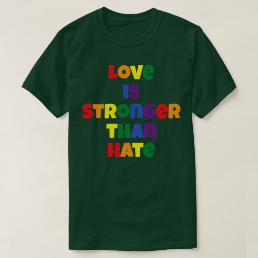 Liebe ist stärker als Hass T-Shirt (Design vorne)