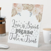 Liebe ist süß Bitte nehmen Sie eine Hochzeit. Sockelschild (In Situ)