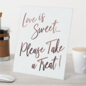 Liebe ist süß Bitte nehmen Sie eine Leckerei Einfa Sockelschild (In Situ)