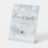 Liebe ist süß Bitte nehmen Sie eine Leckerei Gefal Sockelschild (Vorderseite)
