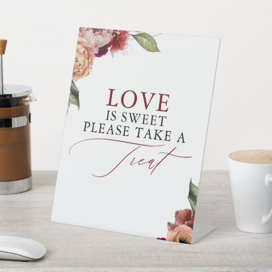 Liebe ist süß Bitte nehmen Sie eine Leckerei - Hoc Sockelschild (In SItu)