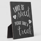 Liebe ist süß, bitte nehmen Sie eine Leckerei Hoch Fotoplatte (Seite)