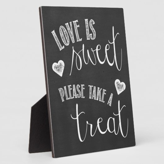 Liebe ist süß, bitte nehmen Sie eine Leckerei Hoch Fotoplatte (Seite)