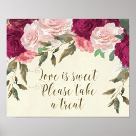 Liebe ist süß, bitte nehmen Sie eine Leckerei Hoch Poster